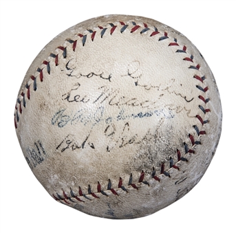 1925-1926 Washington Senators Multi Signed OAL Ban Johnson Baseball With 6 Signatures Including Goslin & W. Johnson (PSA/DNA)